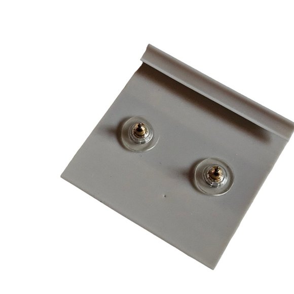 Vintage ALLISON REED Paint Pink White Swirl Rectangular PIERCED EARRINGS - Picture 11 of 11